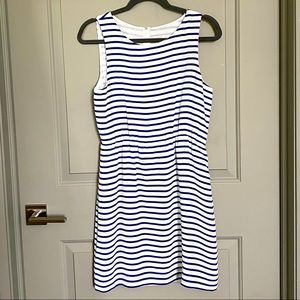 J. Crew silk striped dress size 6